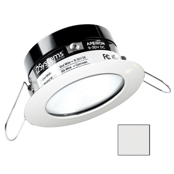 I2Systems i2Systems Apeiron PRO A503, 3W Spring Mount Light, Round, Cool White, White Finish A503-31AAG - main